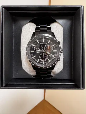 LAST SALE! CITIZEN 블랙 크로노그래프 손목시계