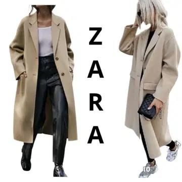 ZARA 더블 페이스 울 블렌드 코트 체스터 코트