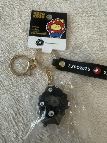 간사이 만박 회장 한정판 블랙 미야쿠미야쿠 변신 키링 폼폼푸딩