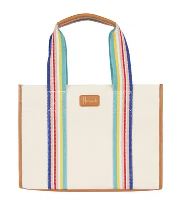 해롯 덜위치 스트라이프 숄더 토트 백