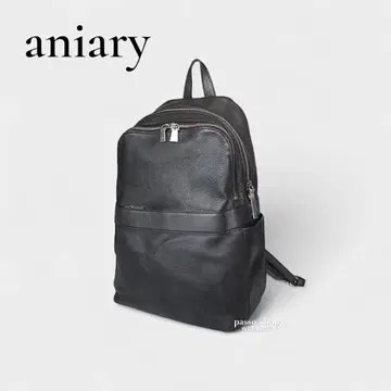 [인기] aniary 아니아리 올 가죽 백팩 대용량 블랙