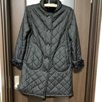 매킨토시 퀼팅 보아 코트 블랙 36