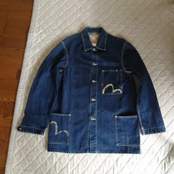 EVISU 데님 블루 롱 자켓 사이즈 40
