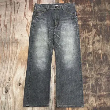 90s Lee 와이드 스트레이트 블랙 데님 팬츠 일본제 VINTAGE