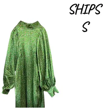 [새상품] SHIPS 그린 꽃무늬 롱 원피스 S 정가 37,400엔