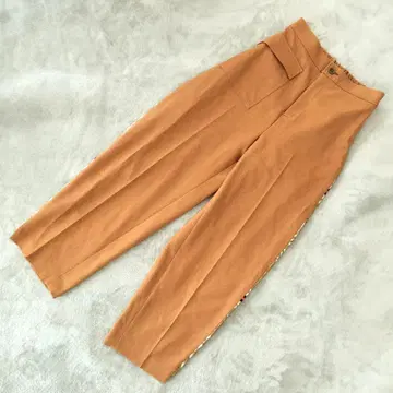 Capis 와이드 팬츠 사이즈 1 브라운 사이드 패턴 절개 여성
