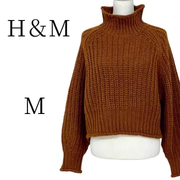 H&M 브라운 터틀넥 니트 M