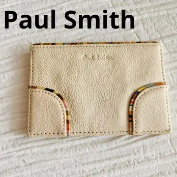 Paul Smith 폴스미스 교통카드 지갑 카드 케이스 가죽 아이보리