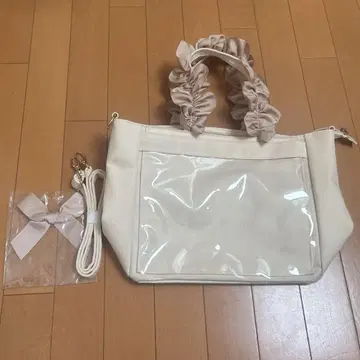 자카마트 이타백 핸드프릴 토트백 베이지