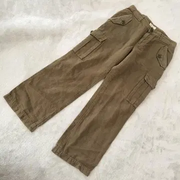 린넨 style+confort 카고 팬츠 M 상당 카키 캐주얼