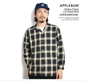 APPLEBUM Ombre Check L/S Aloha Shirt