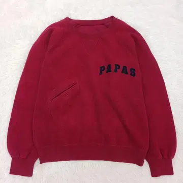 레어 디자인 90s PAPAS 파파스 플리스 루즈핏 통소매 F