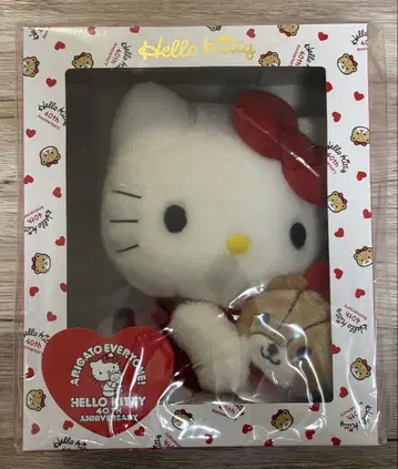 미사용 새상품 한정판 헬로키티 타이니 참 40주년 기념일 봉제 인형