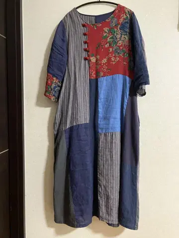 누더기 패치워크 원피스