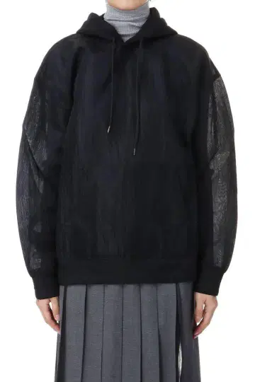 Auralee SHEER NYLON P/O PARKA BLACK 4
