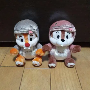디즈니 리조트 칩과 데일 봉제 인형 뱀띠