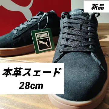 새상품 [ PUMA ] 천연 가죽 스웨이드 스니커즈 28.0cm 블랙