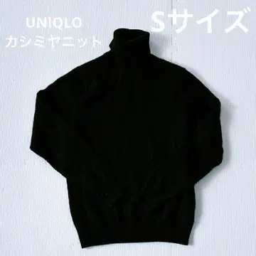 UNIQLO 블랙 터틀넥 스웨터 S 캐시미어