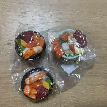해산물 덮밥 미니어처 키링