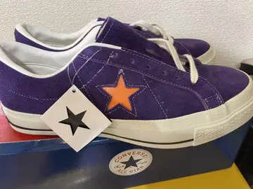 컨버스 재팬 메이드 초기 퍼플 x 오렌지 90s 블랙 패치 US8