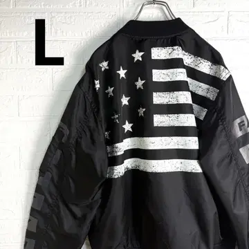 [새상품급] BAY CREST 성조기 미국 MA-1 플라이트 자켓