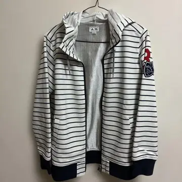 adidas 스트라이프 후드 부착 방한 자켓