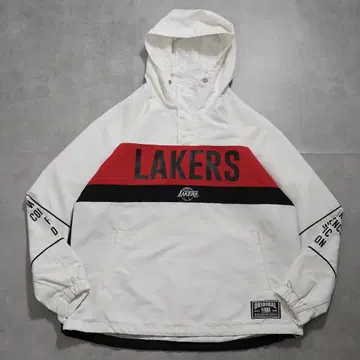 NBA 레이커스 하프 지퍼 나일론 자켓 구제 의류 XL 화이트 16273