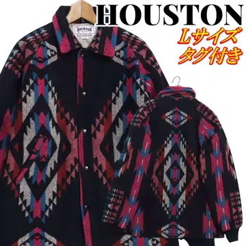 HOUSTON 휴스턴 올 패턴 네이티브 무늬 멜톤 자켓 L 택 포함