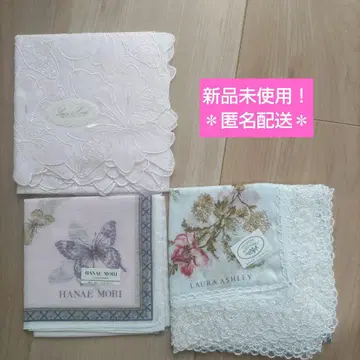 익명 배송 미사용 새상품! 여성용 손수건 하나에모리 레이스 꽃무늬