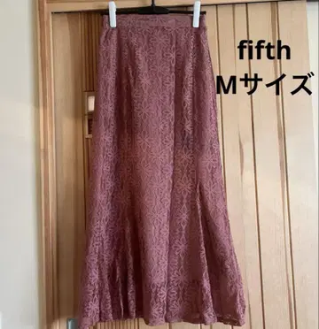 fifth 레이스 머메이드 스커트 핑크