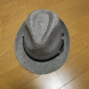 스트라이프 패턴 페도라 햇 58.5cm
