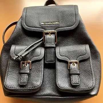 참 포함 컨디션 최상 MICHAEL KORS 가죽 블랙 백팩