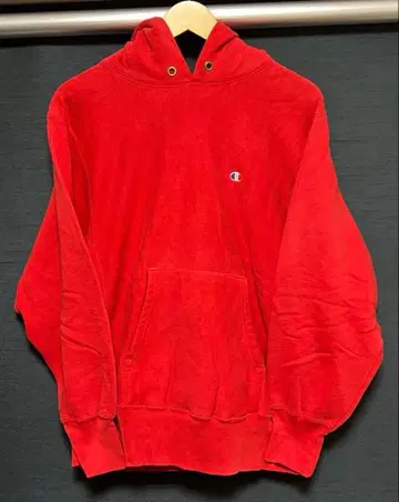 Champion Reverse Weave 후드티 M 레드