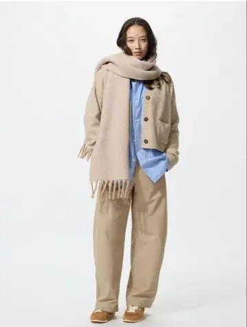 유니클로 저지 배럴 레그 팬츠