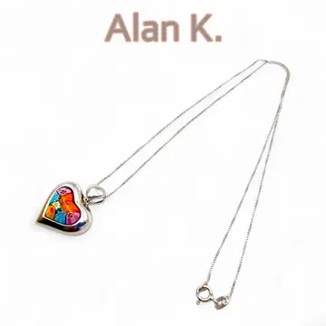 Alan K. 아란 하트 플라워 목걸이 SV925 이태리제 새상품급