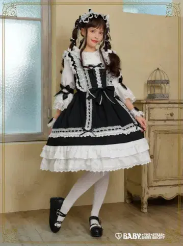 BABY, Mary Marry JSK 블랙 x 화이트 새상품