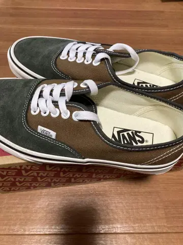 VANS 레이스업 스니커즈 네이비/브라운