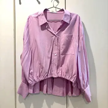palm RICHE 핑크 크롭 셔츠