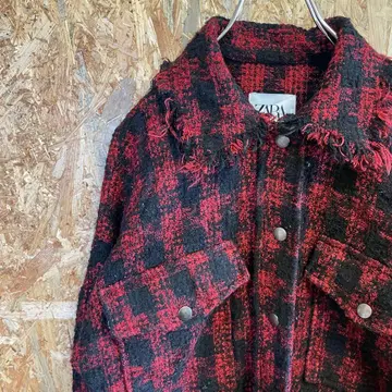 AE8811 ZARA 자라 자켓 레드 블랙 여성용 24