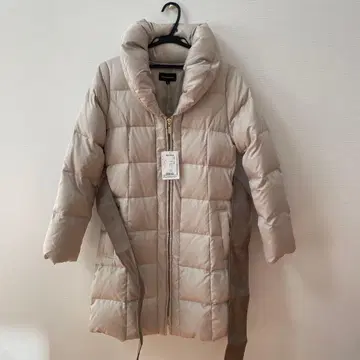 Queens court 베이지 퀼팅 다운 자켓