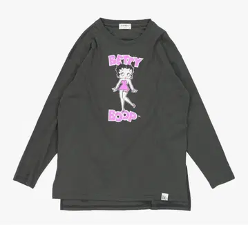 [ BETTY BOOP ] 롱 T셔츠 (차콜)