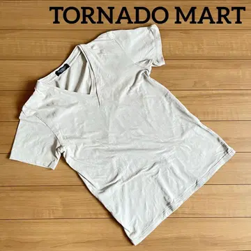 [ TORNADO MART ] V넥 T셔츠 라이트 베이지
