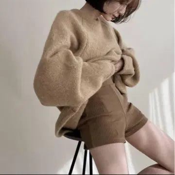 louren 로렌 mohair 니트 풀오버 베이지