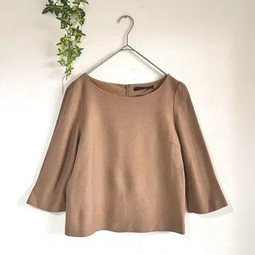 ANAYI 아나이 일본제 니트 블라우스 퍼프 슬리브 풀오버 카멜