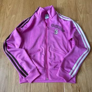 [ 새상품급 레어 ] adidas 트랙 자켓 저지 핑크 M 사이즈 자수