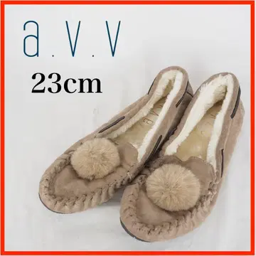 O6081*a.v.v*퍼 달린 모카신*23cm*베이지