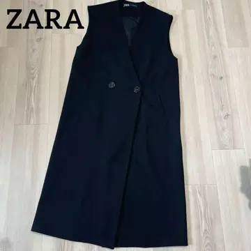 ZARA 롱베스트 M 사이즈 블랙 노카라