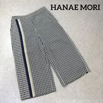 HANAE MORI 하나에모리 기하학 패턴 와이드 팬츠 안감 부착 일본제
