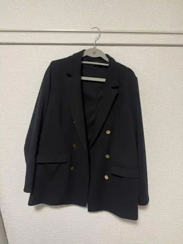 더블 브레스트 테일러드 자켓 블랙 블랙