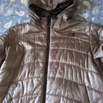 The North Face 후드 부착 다운 자켓 브라운